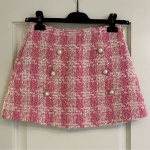 NWT LoveShackFancy Pink Gibson Skirt in Size 2